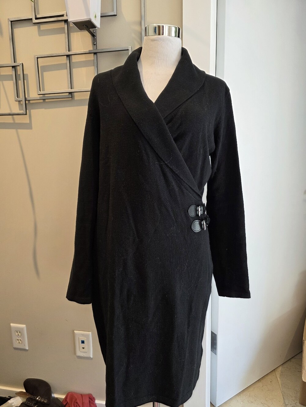 Ralph Lauren Back Sweater Dress with Buckle Size M